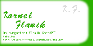 kornel flamik business card